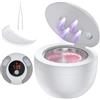 Accwork Pulitore ultrasuoni, 45000 Hz, pulitore ad ultrasuoni, 200 ml, portatile Ultrasonic Cleaner Dental Pod per protesi, paradenti, spazzolini da denti