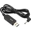 PATIKIL 6W 1A USB Step Up Tensione Convertitore, DC 5V a DC 9V Alimentazione Fornitura Adattatore 90 Gradi Angolo 3.5x1.35mm Cavo per Router LED Lampada Altoparlanti