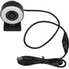 LIFKICH Webcam 1080p in Abs Luce Regolabile per Videochiamate | Installazione USB Plug And Play, senza Driver, Cavo Incluso, Finitura Nera, Controllo Touch a Tre Livelli