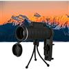 CUNTO Cannocchiale prismatico per visione notturna HD monoculare 40X60 grandangolare con bussola clip per telefono treppiede portatile da esterno -