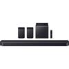SAMSUNG SOUNDBAR + SUBWOOFER SAMSUNG HW-Q990F/ZF 11.1.4 canali, Potenza Max 210 W, Cassa wireless, Black