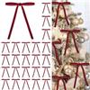 YUYWWAN Fiocchi di Natale in Velluto, 24 PCS Fiocchi Decorativi per Albero Natalizio, 5 x 7 Pollici Fioccho Natalizio, Nastro per Fioccho Albero di Natale Decorazioni per Casa e Feste (Vino-Rosso)