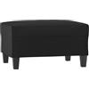 vidaXL Poggiapiedi Nero 70x55x41 cm in Similpelle