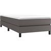 vidaXL Struttura Letto a Rete a Molle Grigio 90x190 cm in Similpelle