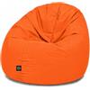 PATCH HOME Patchhome - Pouf 2 in 1, cuscino da pavimento, poltrona a sacco da gaming, per adulti e bambini, con imbottitura (Ø 100 cm, arancione fluo)