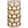 Inge-glas Inge - Palle di Natale in Vetro, 30 Sfere in Barattolo, Champagne | Crema Opaca/Opale, 6 Centimetri