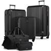 FERGÉ Set di valigie 3 pezzi con guscio rigido e lucchetto TSA Cannes, set di trolley da viaggio (cabin, L, XL) set di 3 valigie con guscio rigido, trolley con 4 ruote morbide, robusto trolley in