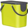 Rotho Sistema di raccolta differenziata Rotho 25L Albula - Portarifiuti 40,0 x 23,5 x 34,0 cm - Portarifiuti in plastica con maniglie - Portarifiuti con coperchio e adesivi