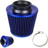 Generic Filtro di aspirazione 'aria fredda | 76 mm filtri di aspirazione 'aria portatili, flessibili e riutilizzabili, adattatori ad alto flusso freddo filtro ad alte prestazioni per auto e moto