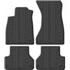Gledring Tappetini in Gomma Compatibile con Audi A4 2015-2021 & FL 2021- (Profilo T 4-Parti + clip di Montaggio)