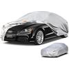 Kayme Telo Copriauto da Esterno, Telo per Auto da Esterno Impermeabile, Traspirante, Telo Macchina Felpato per Berlina Audi TT, Opel Tigra, Mazda MX-5 etc. Vedi Auto Tabella Taglie A6, Argento