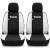 Auto Accessori Lupex Coprisedili Compatibili per Panda Terza serie (2012 al 2022), Set Sedili Anteriori in Tessuto, Protezione Sedili, Facili da Installare, Made in Italy (Nero - Bianco)