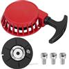 Tunejoy Avviamento Strappo Moto Avviamento Accensione Minimoto Easy Pull Starter in Alluminio per Mini Pocket Dirt Bike Minimoto ATV Quad 2 Tempi 47cc 49cc Rosso
