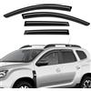 GEARMONSTER Deflettori d'aria compatibili con Dacia Duster II 2018-2023, autoadesivi, per finestrini dell'auto, deflettori antipioggia e antivento, 4 pezzi, nero
