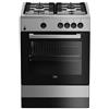 BEKO fsg62000dxl - Fornello a gas in acciaio inox, 4 fuochi, 60 cm/64 l
