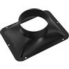 Ableholy Flangia da parete, connettore di sfiato da 100 mm, in ABS, nero, per cappa aspirante, cappa da cucina, bagno, bocchetta dell'aria (100 mm)