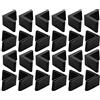 PATIKIL 30 x 30mm Angolo Ferro Piede Cuscinetti, 24pz L Forma Gomma Gambe Coperture Protezioni per Mobili, Nero