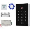 AccessShield Tastiera di controllo accessi sicura per casa e serratura elettrica, alimentazione a 12 V, pulsante di apertura porta con 10 portachiavi ID, 125 kHz