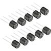 PATIKIL 10pz DIP Montato Miniatura Cilindro Lento Soffio T4A 4A 250V Nero | Micro Fusibile