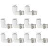 PATIKIL confezione da 10 connettori rapidi a gomito Raccordo bianco | Raccordo a gomito per tubo dell'aria a 90 gradi, filettatura maschio PT da 1/8 x tubo da 4 mm, a pressione