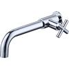 HomeLava Rubinetto Bagno a Muro Rubinetto Lavabo Bagno Rubinetto da Parete per Bagno con Erogatore Lunghezza 240 mm in Ottone con Impugnatura a Croce Cromato