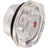 PATIKIL Maschio Filo Olio Livello Mirino Vetro 20mm Dia Trasparente | Liquido Indicatore Mirino Vetro, per Aria Compressore