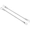 PATIKIL Acciaio inossidabile Cordino Cavo 2mmx10cm, Cavo di Sicurezza 10pz Occhielli Terminati Cavi di Sicurezza Filo Corda per Valigie Biciclette Porte Lampade Corde da Giardino