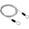 PATIKIL Sicurezza Acciaio Cavo 2.5mm x 1.5m/4.92ft Cavo Antifurto Rivestito Bagaglio Blocco Filo Corda con Doppio Cerchio Sicurezza per Esterni, Bici, Porte, Lampade, Trasparente