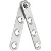 PATIKIL 59mm 360 Grado Rotante Porta Perno Cerniera, 1 Set Acciaio Inox Cerniera per Mobili, Argento Tono