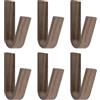 MOROBOR 6 ganci autoadesivi da parete in legno di noce, ganci adesivi tipo J, portachiavi in legno naturale, resistenti appendiabiti per bagno, camera da letto, ingresso