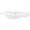 ML DESIGN modern living ML-Design Lavabo in Ceramica Bianca 86 x 21,5 x 51,5 cm Lavandino da Incasso Moderno Bacinella Lavamani Arredo per il Bagno e Toilette Lavello con Scarico Standard Foro per Rubinetto e Troppopieno