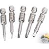 Lhbwhiz 5 pezzi set di cacciaviti a punta triangolare,cacciavite elettrico esagonale,albero con testa magnetica in acciaio S2 da 1/4 di pollice,trapano triangolare(1,8/2/2,3/2,7/3 * 50 mm)