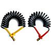 MelTruck Tubo a spirale ad aria compressa, 4,5 m, in poliuretano, 12 x 8 mm, con M22 o M16 DIN 73378, per camion, veicoli commerciali, rimorchi e sistemi pneumatici (2 x M16 - giallo + rosso)