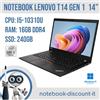 Lenovo Notebook LENOVO ThinkPad T14 14" Cpu i5-10310u Ram 16Gb DDR4 SSD 240Gb Win11Pro
