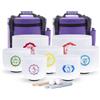 KVKA Set di campane tibetane in cristallo, 17,8-30,5 cm, 432 Hz, 7 chakra, per yoga, meditazione, rilassamento, antistress, con borsa per il trasporto
