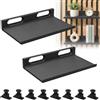 HuaMuDM Scaffale per Pannelli Acustici,Mensole da Muro Piccole Nera | Mensole Per Pannelli Fonoassorbenti,Soggiorno,Camera da Letto,Ufficio,PiantaAccessori per articoli Decorativi