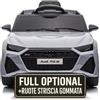Auto Macchina Elettrica per Bambini 12V Audi RS 6 Sedile Pelle con Telecomando G