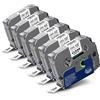 Labelwell 6x Labelwell Sostituzione Nastro Compatibile per Brother TZe-131 TZe131 TZ131 Nero su Trasparente 0.47 12mm x 8m per Brother P-touch PT-1000 PT-H100R PT-H100LB PT-D400 PT-E100VP D200 PT-E100 PT-H105