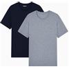 Emporio Armani T-Shirt Girocollo da Uomo Endurance, Confezione da 2, Grigio, L