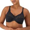 Bali Lilyette Minimizer Underwire Bra with Lace Trim, Microfiber Full Coverage Bra Reggiseno Minimizer Donna