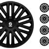Sparco Spc1585Bk Set Copricerchi 4 Pezzi Bergamo 15 Pollici Nero