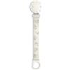 Suavinex, Portaciuccio in tessuto per neonati, morbido e flessibile, nastro con decoro su due lati, clip per ciuccio con pinza. Per neonati +0 mesi, adatto per neonati, Poetry Rosa