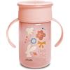 Suavinex 401196 Bicchiere Baby Training Cup Con Manici E Sistema Antigoccia, Da 12 Mesi, Forest Colore Rosa - 340Ml - 121 g