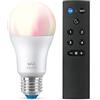 WiZ Lampadina Goccia Smart LED WiFi +Telecomando WiZmote, Luce Bianca o Colorata RGB Dimmerabile, E27, equivalente a 60W, Tecnologia SpaceSense, Controllo Vocale (Alexa, Apple HomeKit, Google Home)
