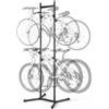 VEVOR Supporto Bicicletta per 4 Bici Rastrelliera Verticale Autoportante, Supporto per Bici da Pavimento con Ganci Regolabili in Altezza, in Acciaio al Carbonio Robusto, Ideale per Garage, Casa, Nero