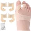 HABVPU Separatore per Dita dei Piedi, Correttore Ortopedico in Silicone per Alluce Valgo, Tutore per Pollice Valgo e Dito a Martello, Divaricatore Alluce Valgo, Sollievo dal Dolore per Uomini e Donne