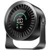 Refluxe Mini Ventilatore Scrivania Portatile, Piccolo Ventilatore Tavolo Silenzioso Ricaricabile USB, Ventilatore Regolabile a 360° con Display Digitale LED per Camere da Letto, Uffici e Case