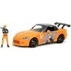 Jada Toys Naruto Auto Honda S2000 2001 (20 cm) con personaggio Naruto Shippuden (7 cm) - Modellino auto con parti apribili, set di giocattoli in metallo per fan e collezionisti a partire dagli 8 anni