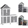 Outsunny Capanno Porta Attrezzi da Giardino 0.32m² Grigio Chiaro