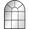 HOMCOM Specchio da Parete Moderno ad Arco con Cornice, 70x50 cm Nero